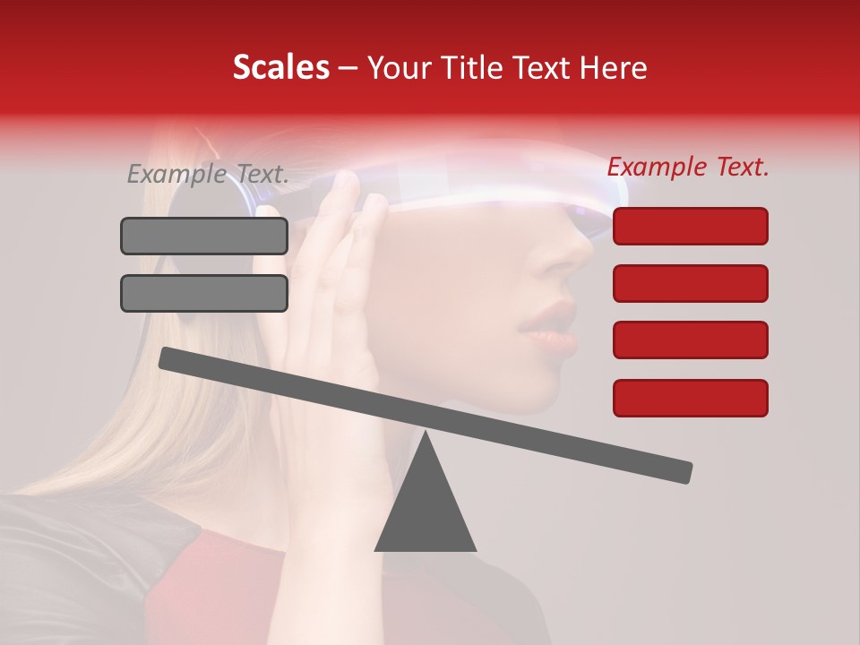 Glasses Beautiful Girl PowerPoint Template