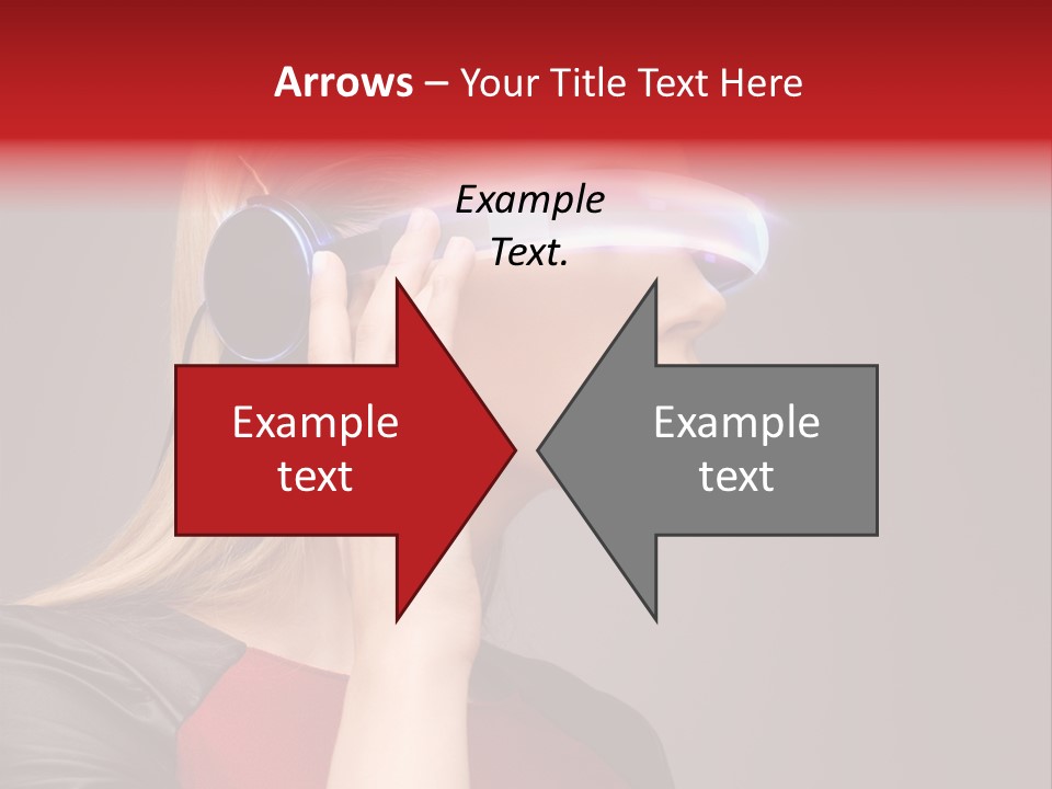 Glasses Beautiful Girl PowerPoint Template