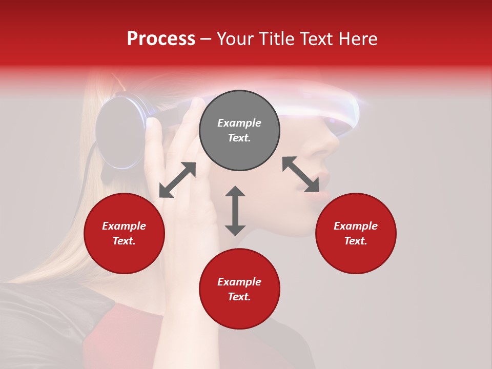 Glasses Beautiful Girl PowerPoint Template