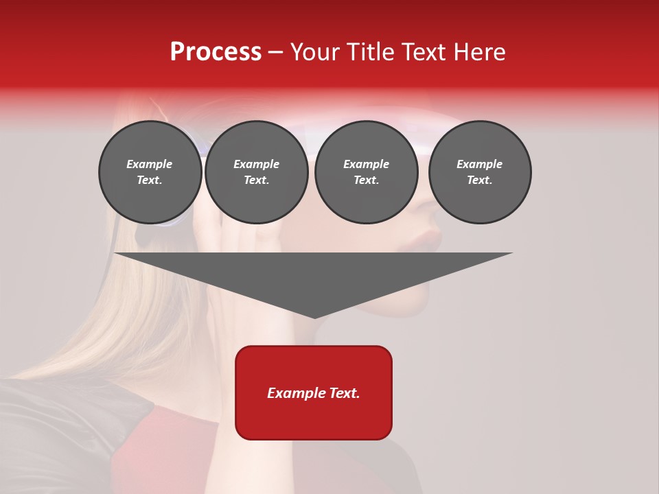 Glasses Beautiful Girl PowerPoint Template