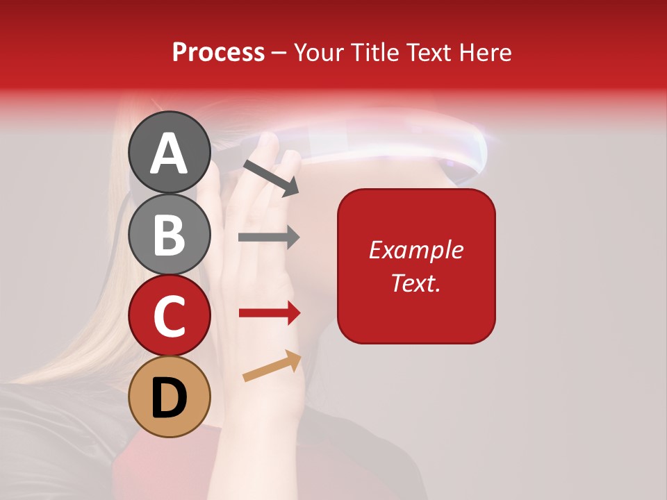 Glasses Beautiful Girl PowerPoint Template