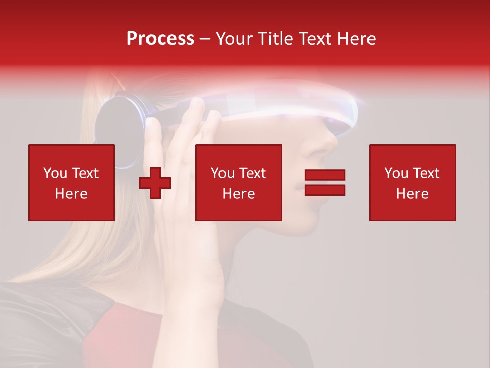 Glasses Beautiful Girl PowerPoint Template