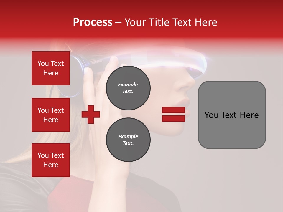 Glasses Beautiful Girl PowerPoint Template