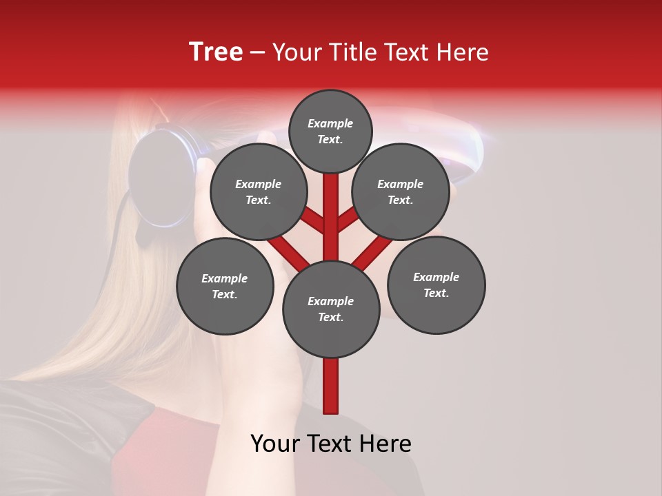 Glasses Beautiful Girl PowerPoint Template