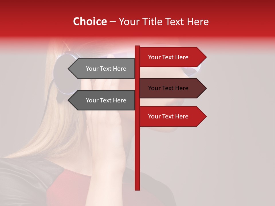 Glasses Beautiful Girl PowerPoint Template