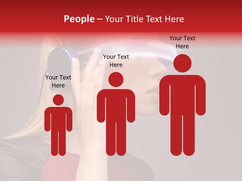 Glasses Beautiful Girl PowerPoint Template