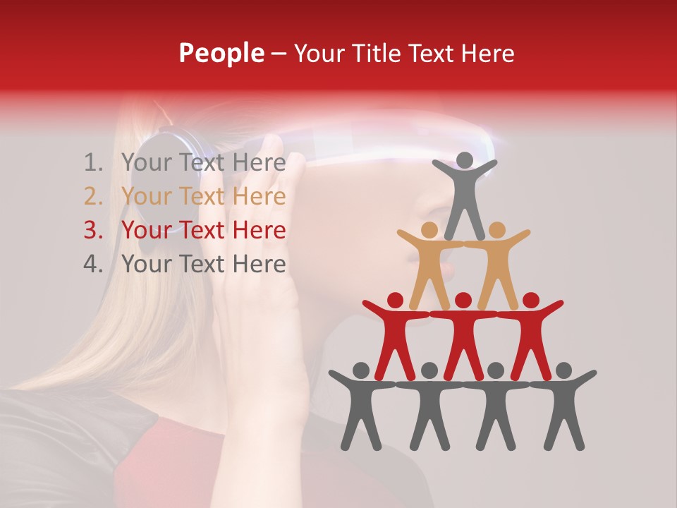 Glasses Beautiful Girl PowerPoint Template