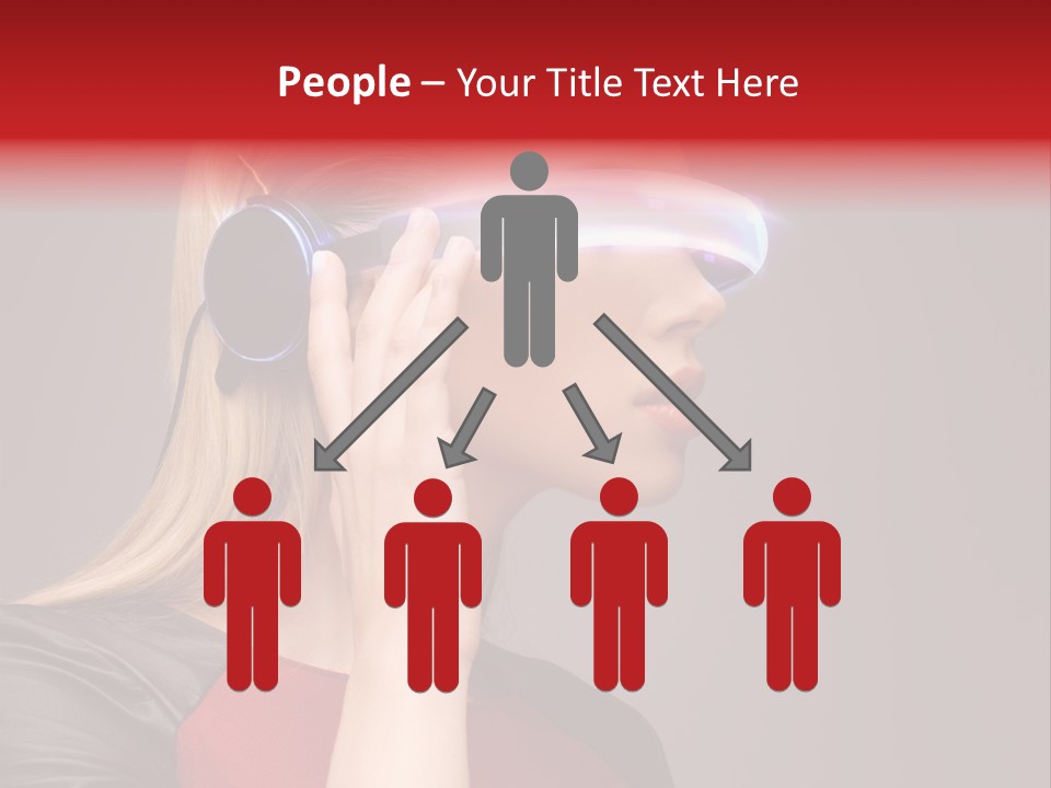 Glasses Beautiful Girl PowerPoint Template