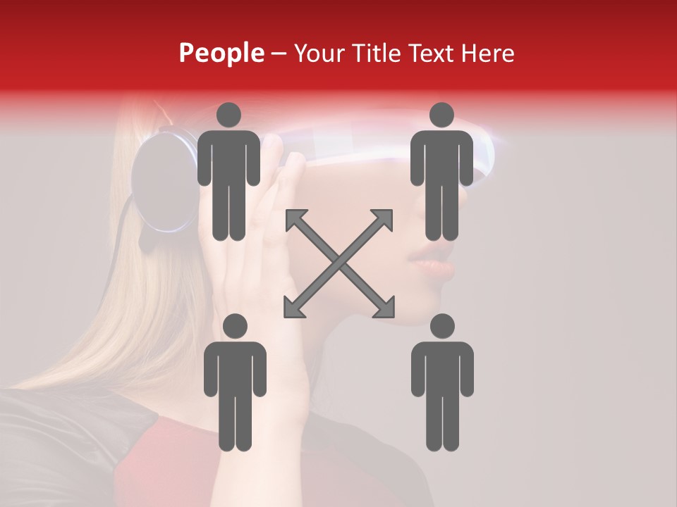 Glasses Beautiful Girl PowerPoint Template