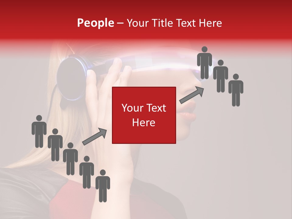 Glasses Beautiful Girl PowerPoint Template