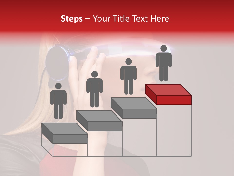 Glasses Beautiful Girl PowerPoint Template