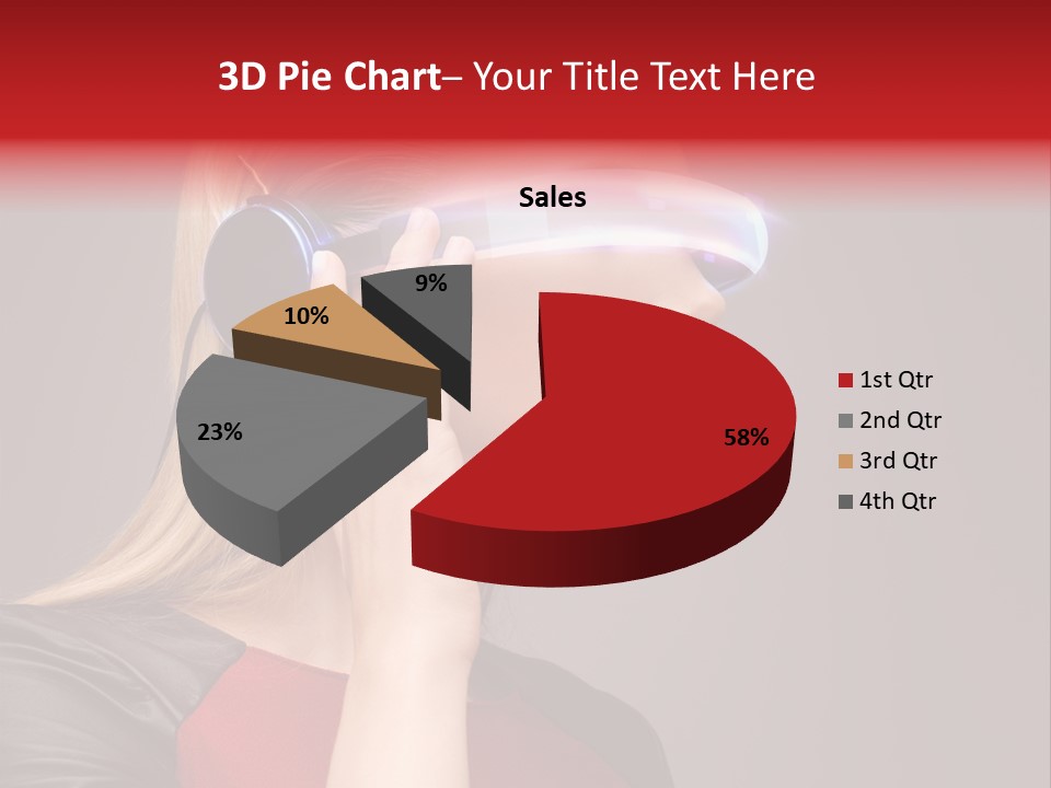 Glasses Beautiful Girl PowerPoint Template