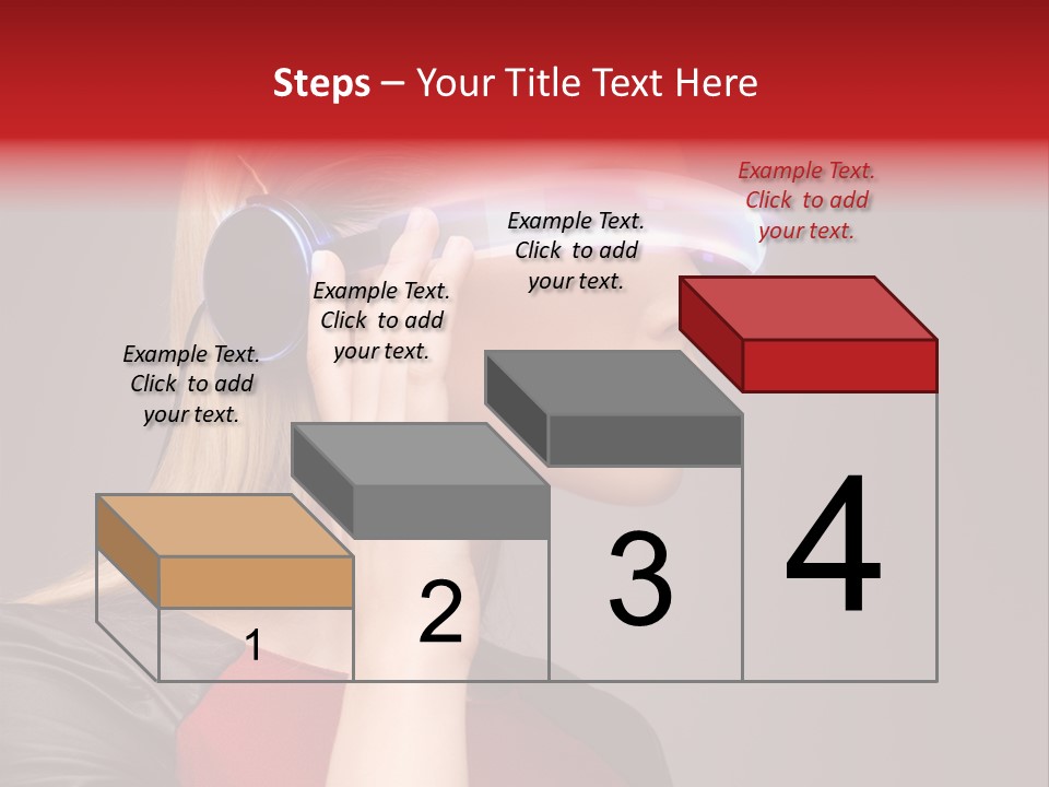 Glasses Beautiful Girl PowerPoint Template