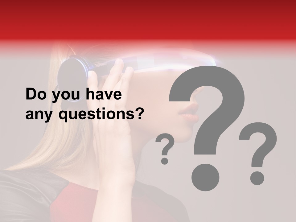 Glasses Beautiful Girl PowerPoint Template