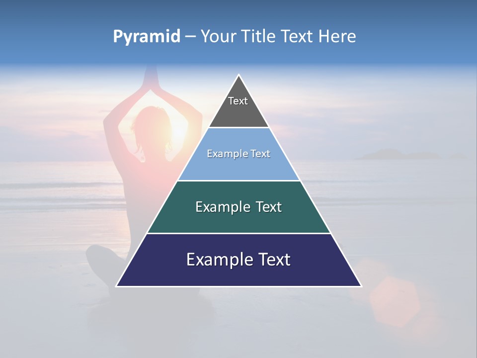 A Woman Doing Yoga On The Beach At Sunset PowerPoint Template