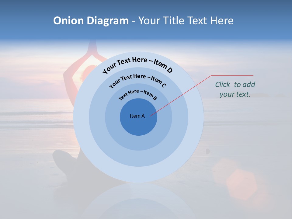 A Woman Doing Yoga On The Beach At Sunset PowerPoint Template