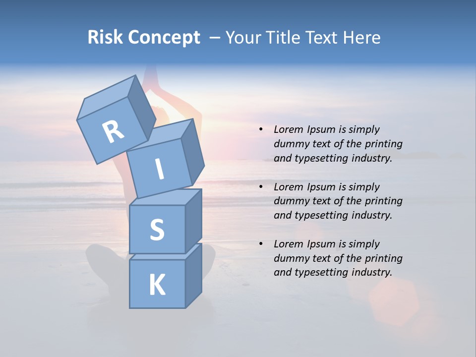 A Woman Doing Yoga On The Beach At Sunset PowerPoint Template