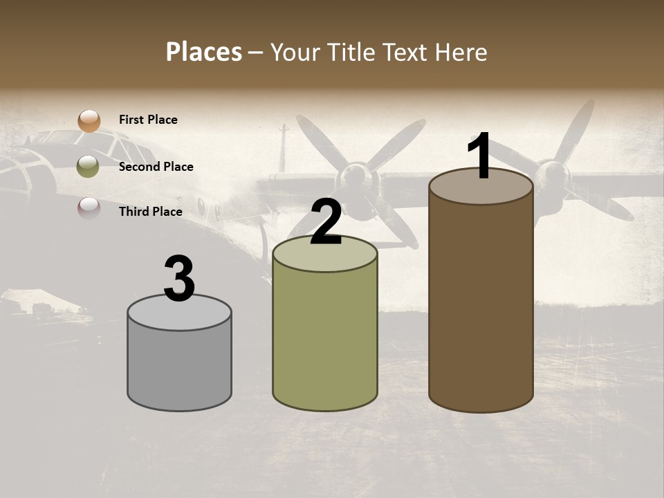 Sepia Fuselage History PowerPoint Template