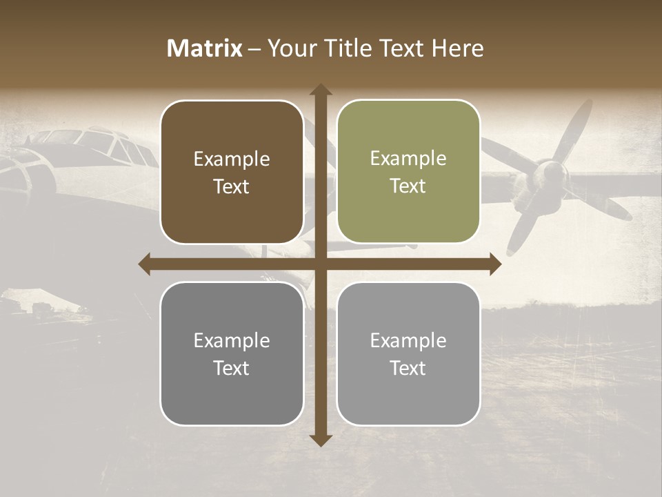 Sepia Fuselage History PowerPoint Template