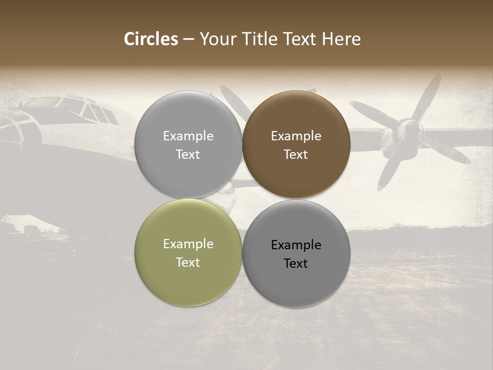 Sepia Fuselage History PowerPoint Template