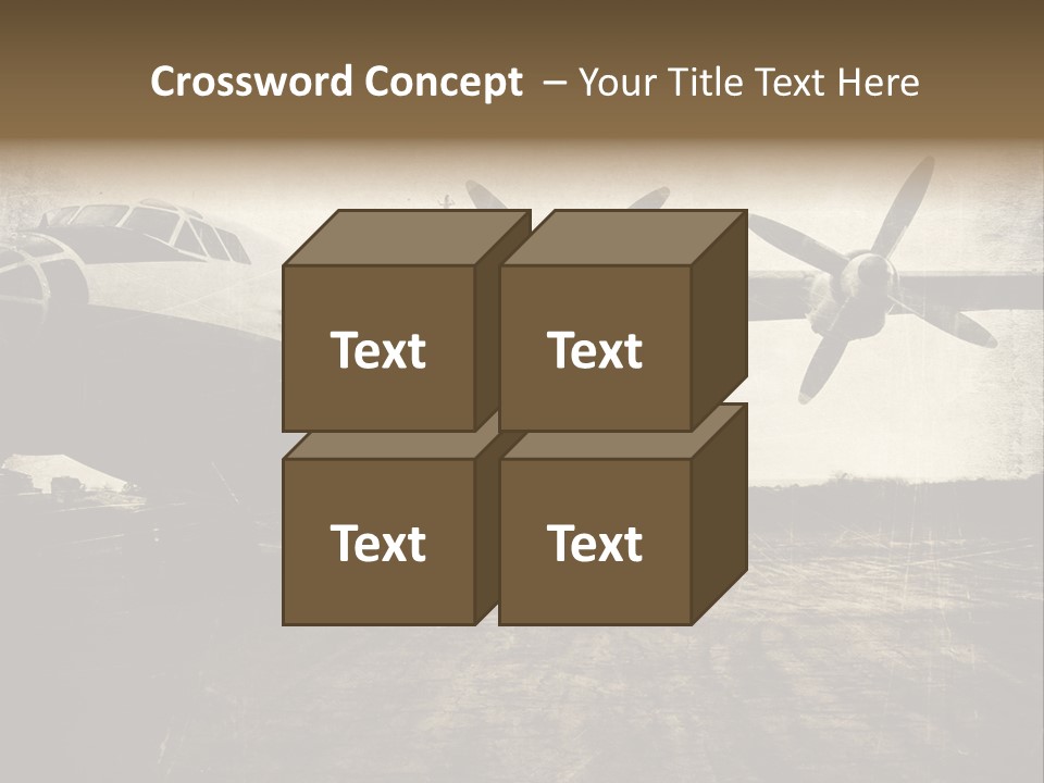 Sepia Fuselage History PowerPoint Template