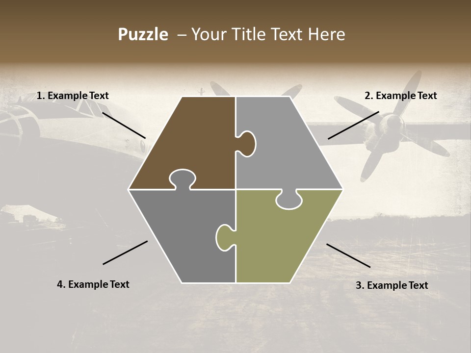 Sepia Fuselage History PowerPoint Template