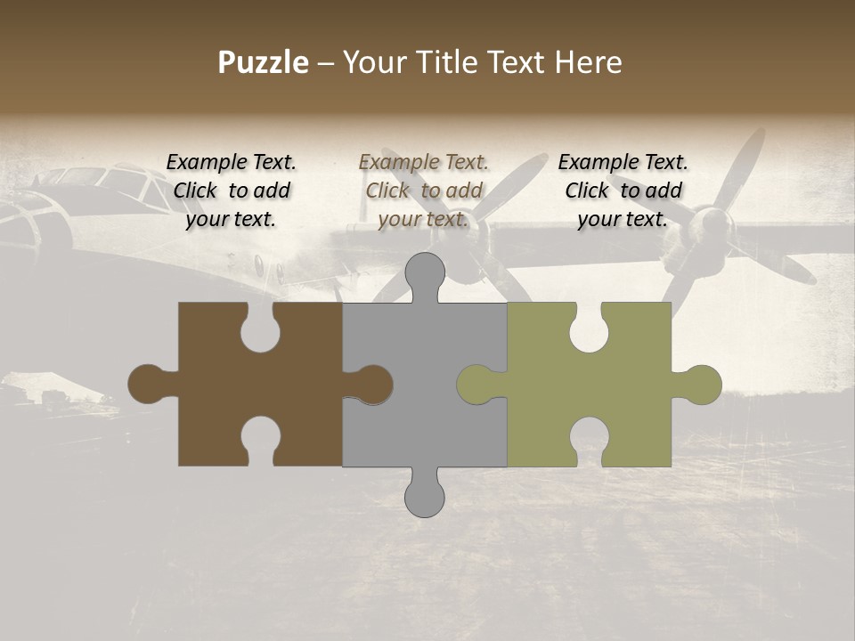 Sepia Fuselage History PowerPoint Template