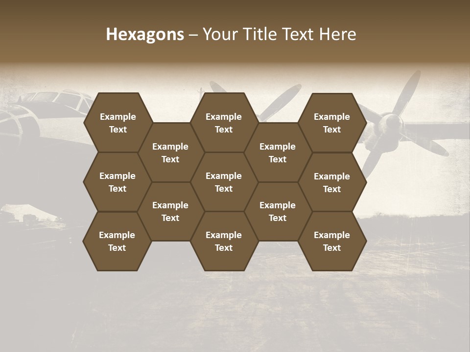 Sepia Fuselage History PowerPoint Template