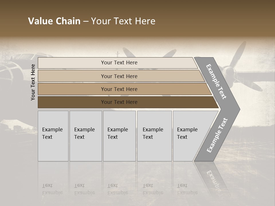 Sepia Fuselage History PowerPoint Template