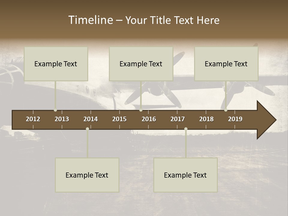 Sepia Fuselage History PowerPoint Template