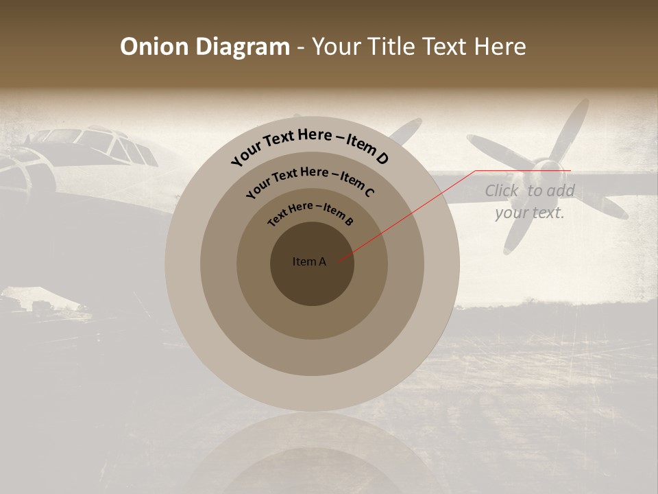 Sepia Fuselage History PowerPoint Template