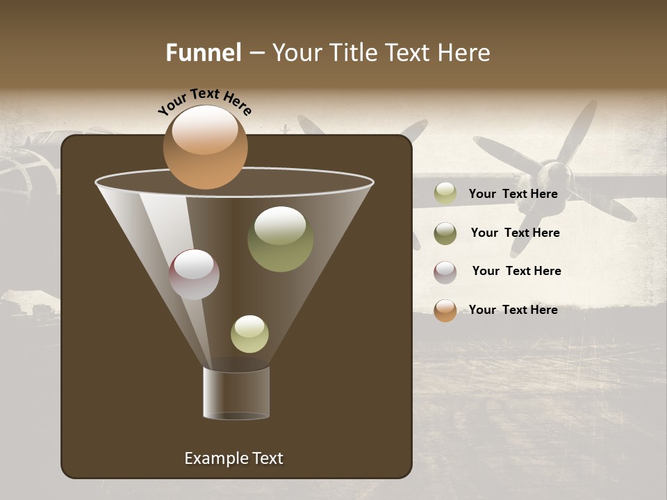 Sepia Fuselage History PowerPoint Template