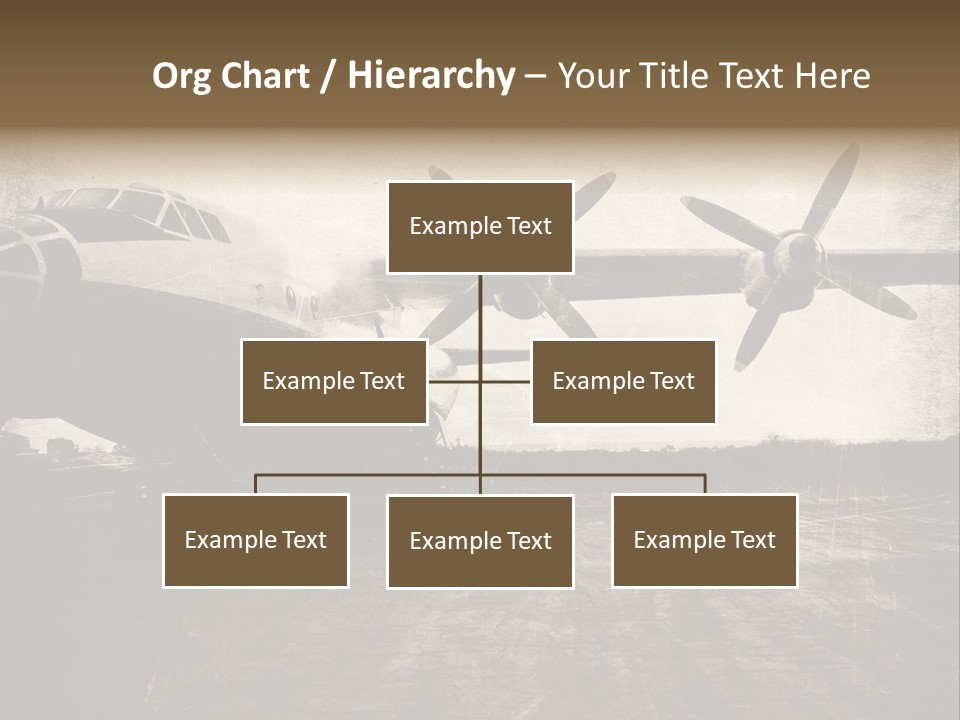 Sepia Fuselage History PowerPoint Template