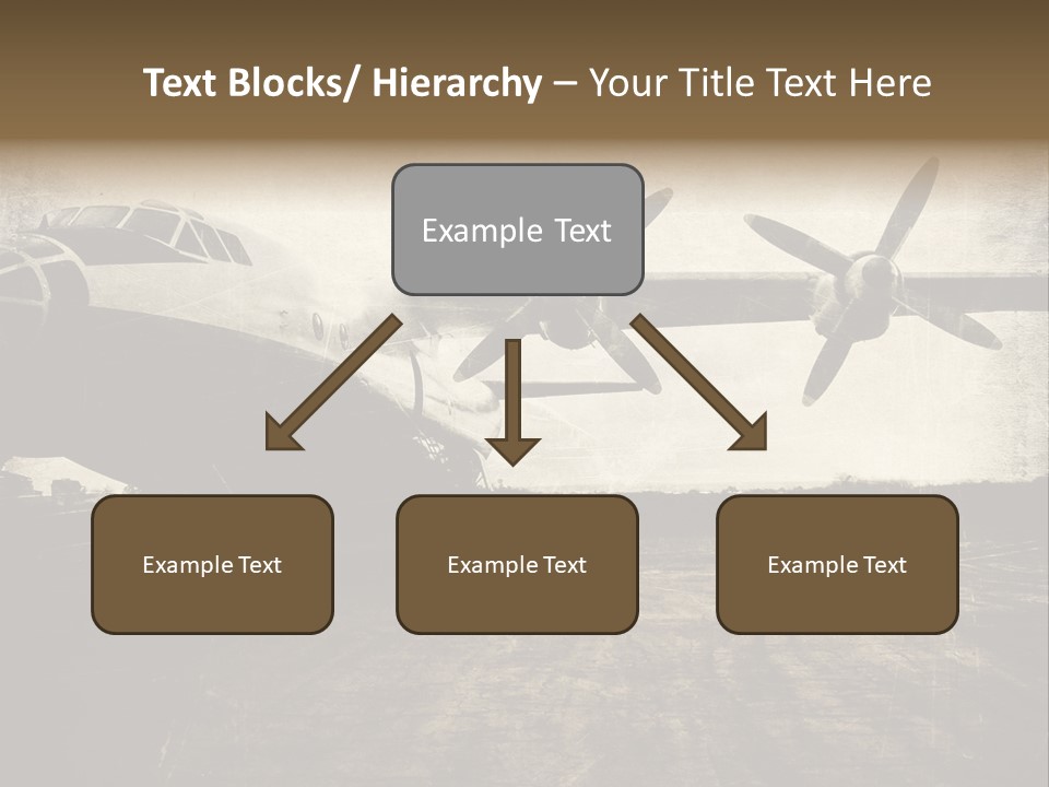 Sepia Fuselage History PowerPoint Template