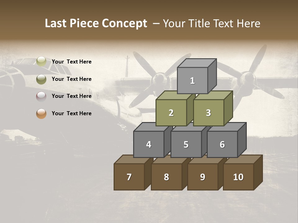 Sepia Fuselage History PowerPoint Template