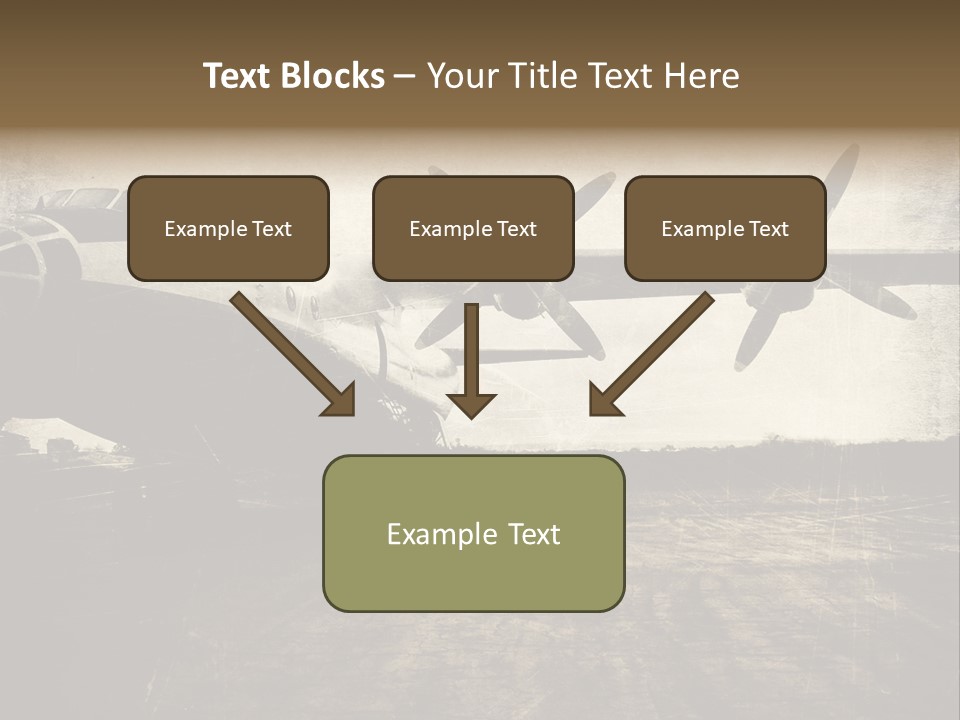 Sepia Fuselage History PowerPoint Template