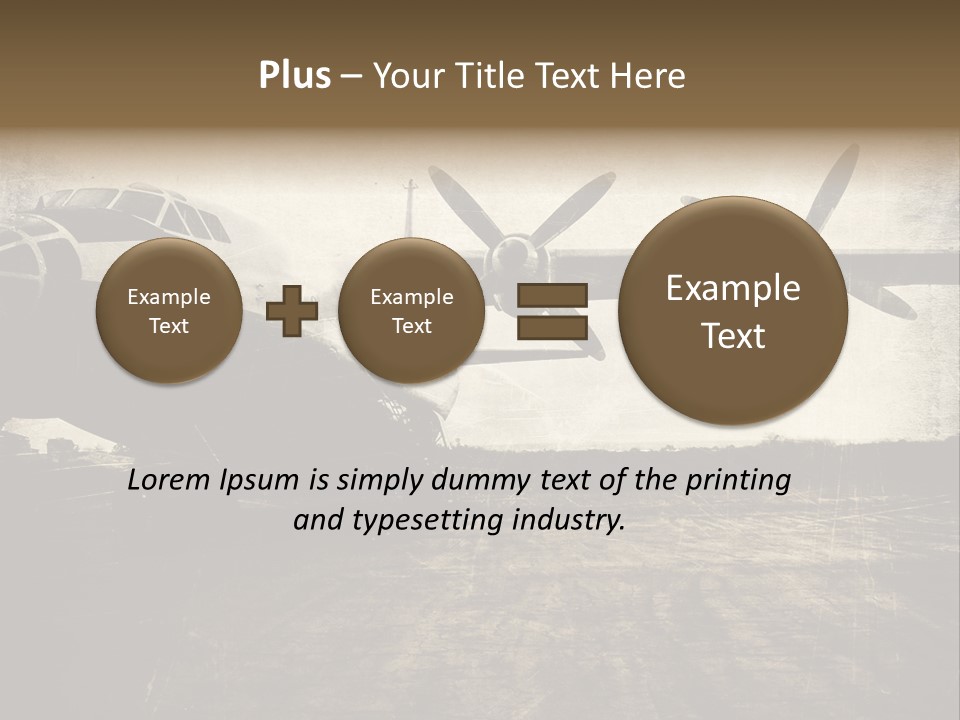 Sepia Fuselage History PowerPoint Template