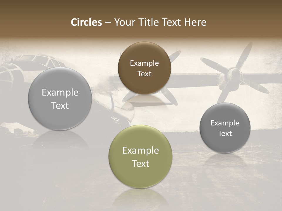 Sepia Fuselage History PowerPoint Template