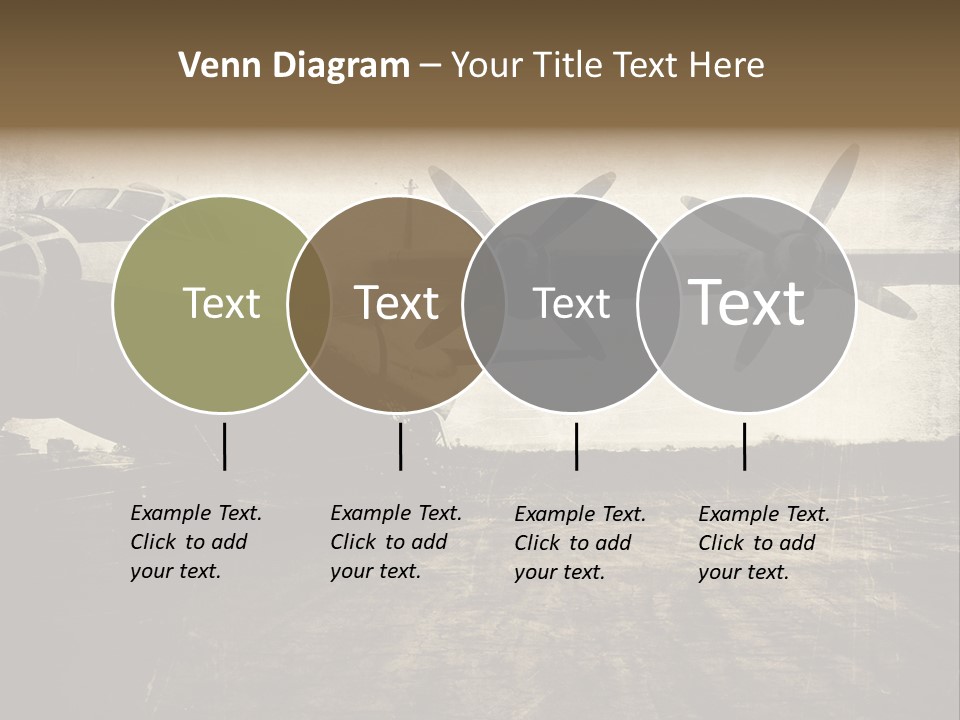 Sepia Fuselage History PowerPoint Template