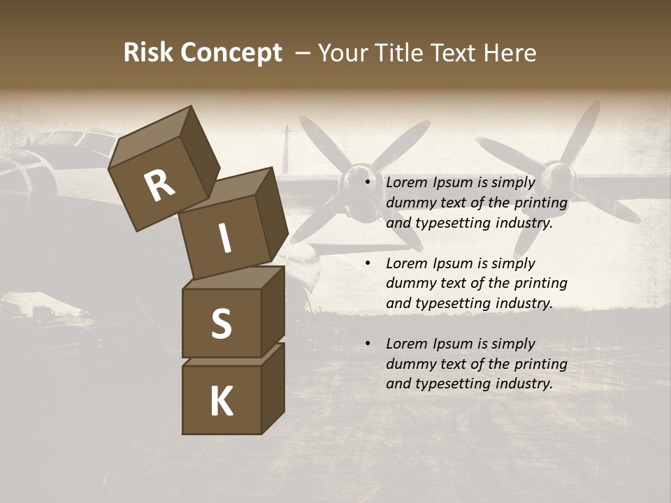 Sepia Fuselage History PowerPoint Template