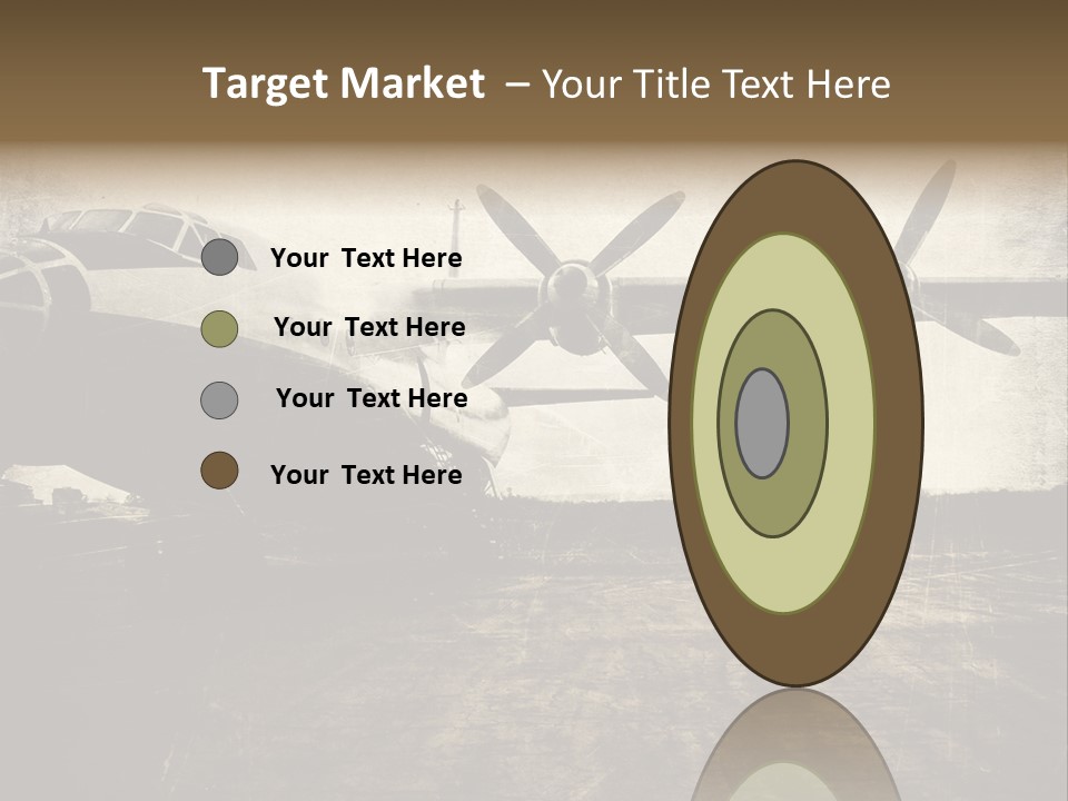 Sepia Fuselage History PowerPoint Template
