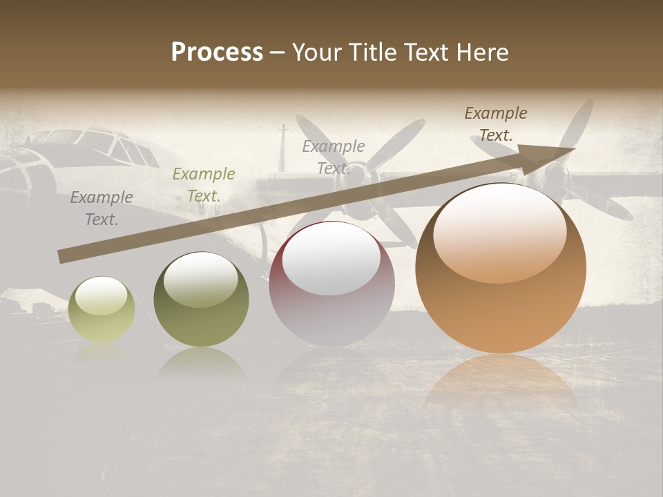Sepia Fuselage History PowerPoint Template