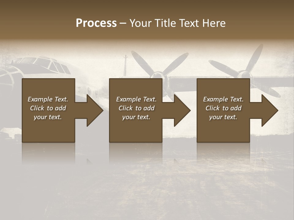 Sepia Fuselage History PowerPoint Template