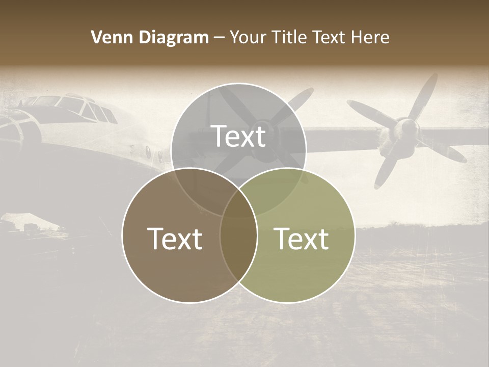 Sepia Fuselage History PowerPoint Template