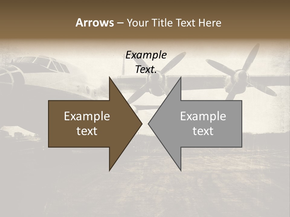 Sepia Fuselage History PowerPoint Template