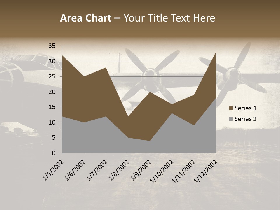 Sepia Fuselage History PowerPoint Template