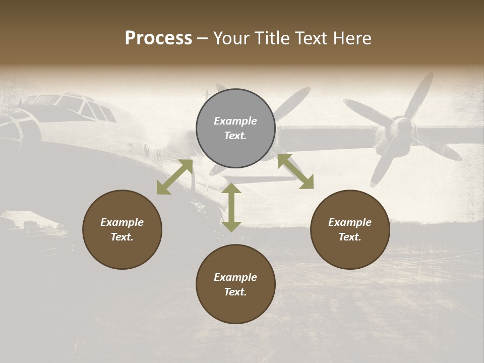 Sepia Fuselage History PowerPoint Template