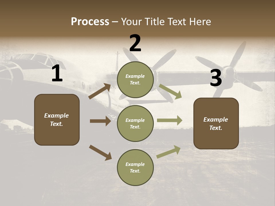 Sepia Fuselage History PowerPoint Template