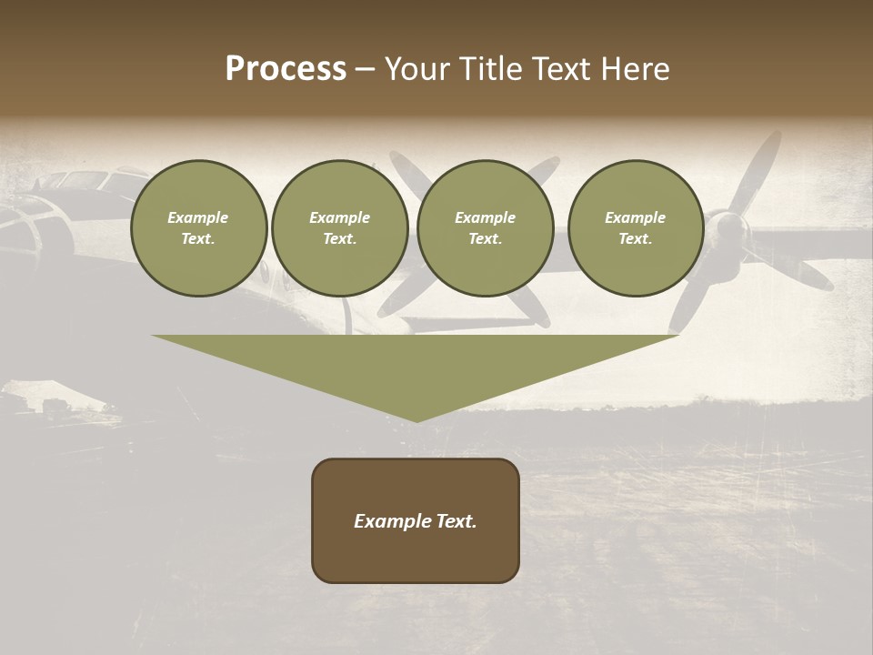Sepia Fuselage History PowerPoint Template