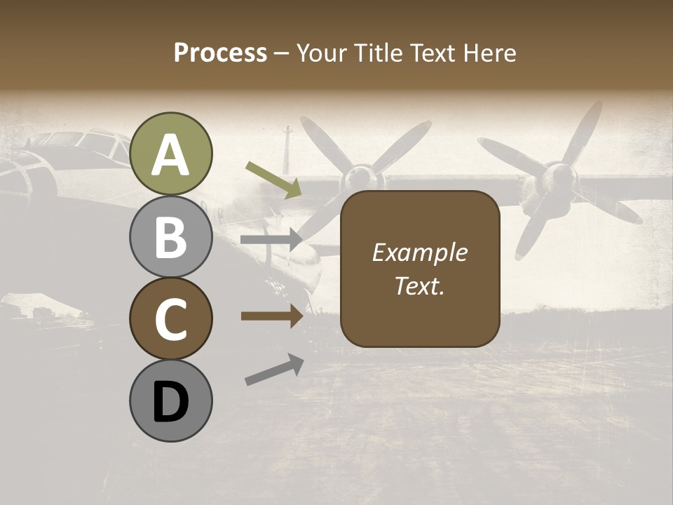 Sepia Fuselage History PowerPoint Template